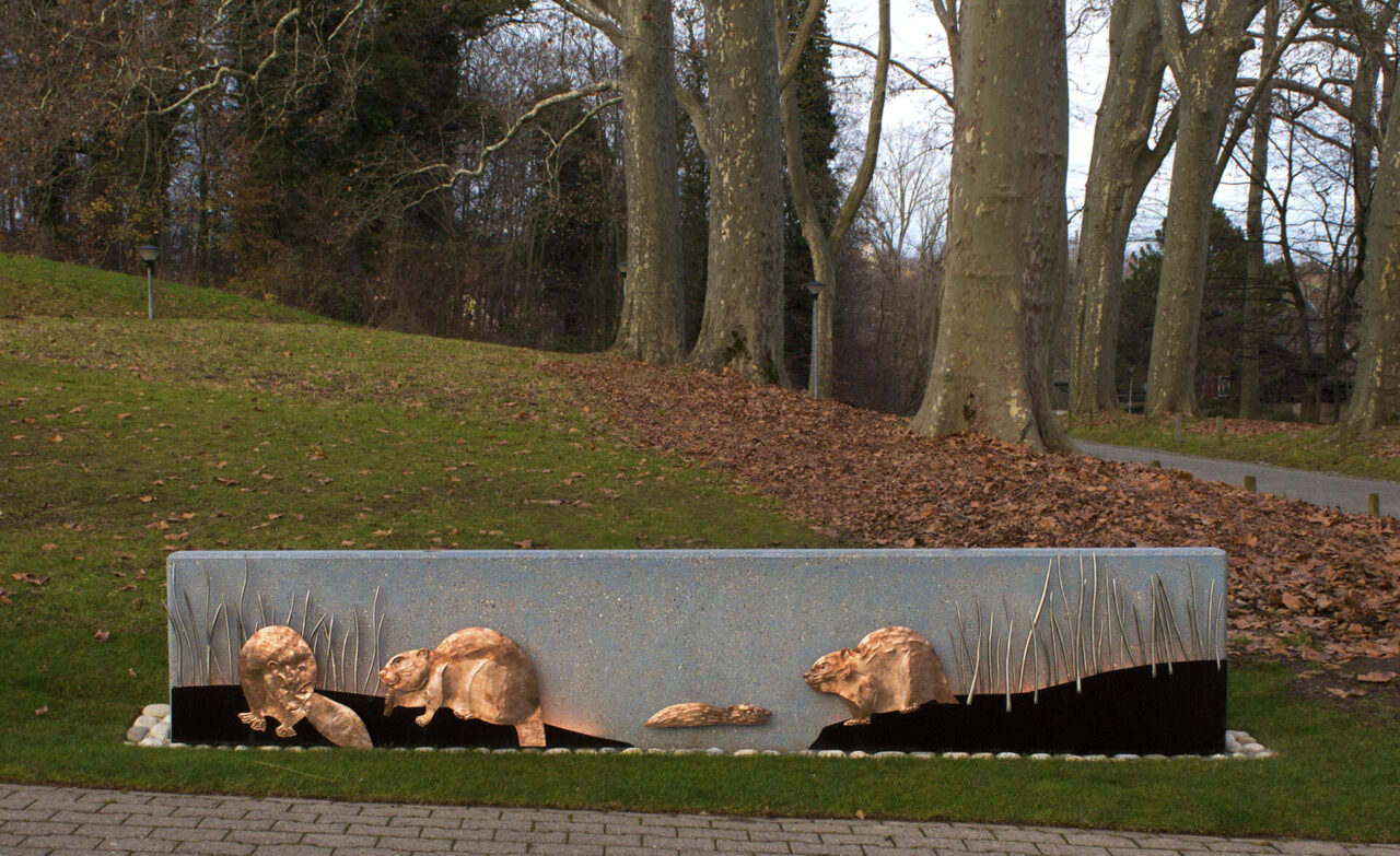 Fresque animalière - plan large - pour L'Université de Lausanne.